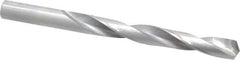 Made in USA - 31/64" 135° Carbide-Tipped Jobber Drill - Bright Finish, Right Hand Cut, Spiral Flute, Straight Shank, 5-7/8" OAL, Split Point - Industrial Tool & Supply