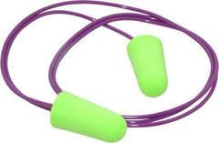 Moldex - Disposable, Corded, 33 dB, Taper End Earplugs - Bright Green - Industrial Tool & Supply