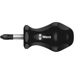 Wera - #2 Point, 1" Blade Length Posidrive Screwdriver - 79mm OAL - Industrial Tool & Supply