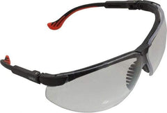 Uvex - Clear Lenses, Framed Safety Glasses - Anti-Fog, Scratch Resistant, Black Polycarbonate Frame, Adjustable Temples, Size Universal, Wrap Around - Industrial Tool & Supply