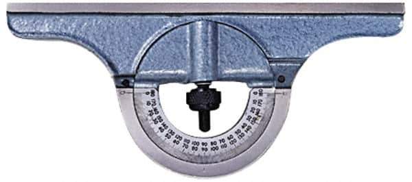 PEC Tools - 12 Inch Long Blade, Reversible Combination Square Protractor Head - Powder Coated, Cast Iron - Industrial Tool & Supply