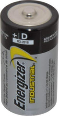 Energizer - Size D, Alkaline, 12 Pack, Standard Battery - 1.5 Volts, Button Tab Terminal, LR20, ANSI, IEC Regulated - Industrial Tool & Supply