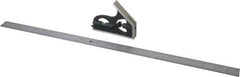 TESA Brown & Sharpe - 2 Piece, 24" Combination Square Set - 1/16, 1/32, 1/64 & 1/8" (4R) Graduation, Hardened Steel Blade, Hardened Steel Square Head - Industrial Tool & Supply