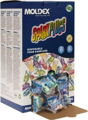 Moldex - Disposable, Uncorded, 33 dB, Taper End Earplugs - Bright Green, 200 Pairs - Industrial Tool & Supply