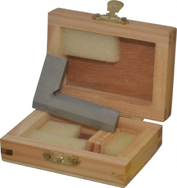 Value Collection - 2-1/2" Blade Length, 1-1/2" Base Length Steel Square - 0.0011" Accuracy, Beveled Edge - Industrial Tool & Supply