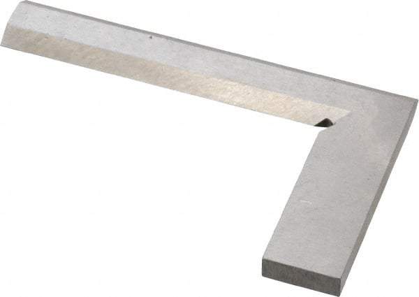 Value Collection - 3-1/8" Blade Length, 2" Base Length Steel Square - 0.0011" Accuracy, Beveled Edge - Industrial Tool & Supply