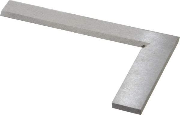 Value Collection - 5" Blade Length, 3" Base Length Steel Square - 0.0013" Accuracy, Beveled Edge - Industrial Tool & Supply