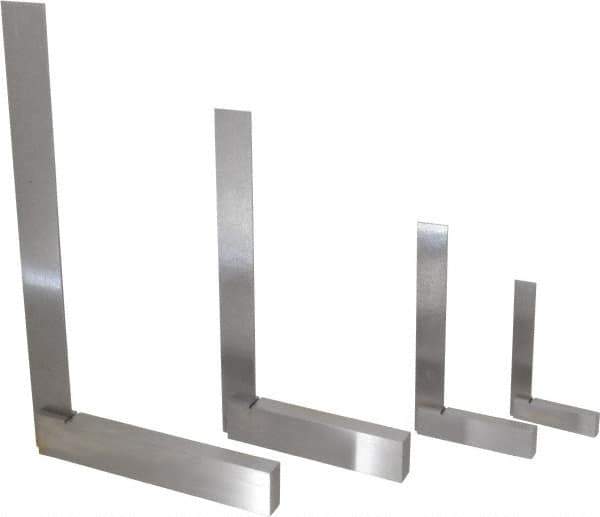 Value Collection - 4 Piece, 3, 4, 6-9/32, 8-1/4 Inch Base Length, 4, 6, 9, 12 Inch Blade Length, Square Set - Steel, Includes 4 Pc. Set of 4-12 Inches - Industrial Tool & Supply