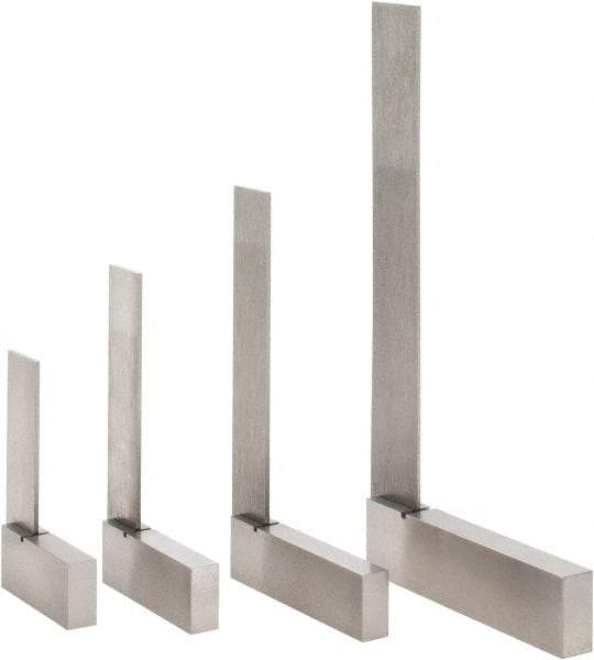 Value Collection - 4 Piece, 2, 2-3/8, 3, 4 Inch Base Length, 2, 3, 4, 6 Inch Blade Length, Square Set - Steel, Includes 4 Pc. Set of 2-6 Inches - Industrial Tool & Supply