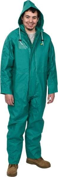 OnGuard - Size M, Green, Chemical Coverall - 1 Pocket, Open Ankle, Open Wrist - Industrial Tool & Supply