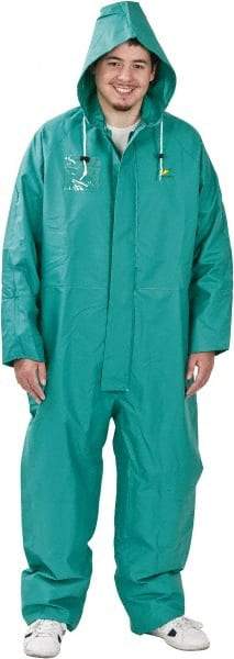 OnGuard - Size 3XL, Green, Chemical Coverall - 1 Pocket, Open Ankle, Open Wrist - Industrial Tool & Supply