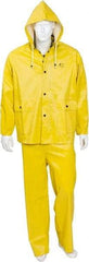 OnGuard - Size XL, Yellow, Rain Three Piece Suit - Detachable Hood - Industrial Tool & Supply