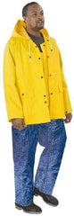 OnGuard - Size S, Yellow, Chemical, Rain Coat - 46" Chest, 2 Pockets - Industrial Tool & Supply