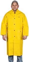 OnGuard - Size 2XL, Yellow, Chemical, Rain Coat - 62" Chest, 2 Pockets - Industrial Tool & Supply