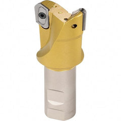 Iscar - 1-1/2" Cut Diam, 0.807" Max Depth of Cut, 1-1/2" Shank Diam, 10" OAL, Indexable Square Shoulder End Mill - HM90 APCR 2206.. Inserts, Cylindrical Shank, 90° Lead Angle, Through Coolant, Series Helialu - Industrial Tool & Supply