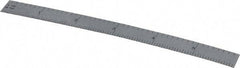 TESA Brown & Sharpe - 6" Long, 1/64, 1/32, 1/16, 1/8" Graduation, Flexible Steel Rule - 4R Graduation Style, 1/2" Wide, Silver, Satin Chrome Finish - Industrial Tool & Supply