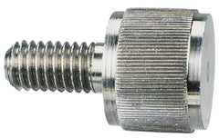 Morton Machine Works - 5/16-18 Knurled Shoulderless Grade 300 Stainless Steel Thumb Screw - 1-3/4" OAL, 3/4" Head Diam x 9/16" Head Height - Industrial Tool & Supply
