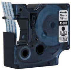 Dymo - 276" Long, Black Label Tape - 3/4" Wide, 23' Long - Industrial Tool & Supply