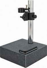 Value Collection - Granite, Rectangular Base, Comparator Gage Stand - 10" High, 6" Base Length x 6" Base Width x 2" Base Height - Industrial Tool & Supply