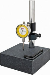 Value Collection - Granite, Rectangular Base, Comparator Gage Stand - 10" High, 6" Base Length x 6" Base Width x 2" Base Height - Industrial Tool & Supply