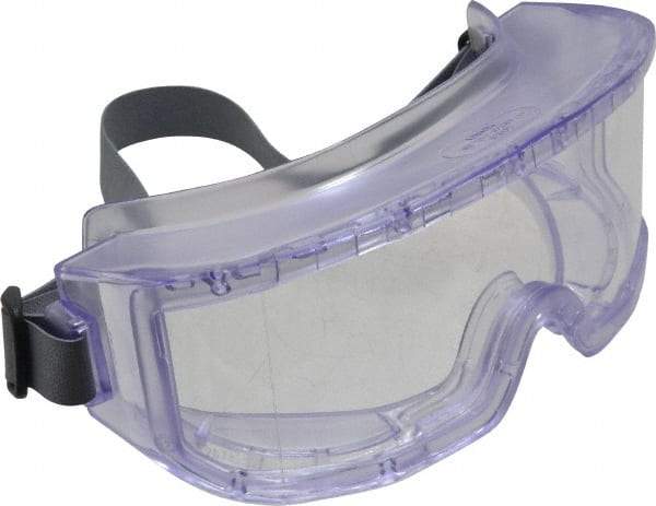 Uvex - Size Universal, Clear Polycarbonate Anti-Fog & Scratch Resistant Lens, Safety Goggles - Indirect Vent, Clear Plastic Frame, Over the Glass Style - Industrial Tool & Supply