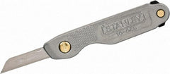 Stanley - 4-1/4" OAL, Straight Pocket Knife - 1 Blade - Industrial Tool & Supply