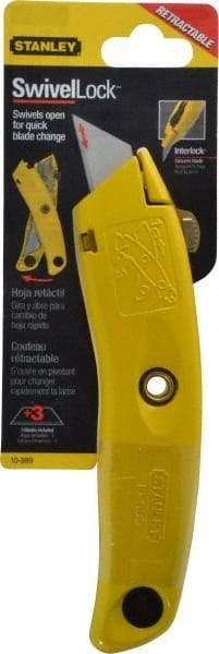 Stanley - Retractable Utility Knife - 3 Blades Included - Industrial Tool & Supply