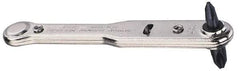 General - #1, #2 Phillips Point, Ratcheting Offset Phillips Screwdriver - 3-7/8" OAL - Industrial Tool & Supply