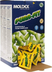 Moldex - Disposable, Uncorded, 33 dB, Taper End Earplugs - Bright Green - Industrial Tool & Supply