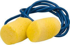 3M - Disposable, Corded, 29 dB Earplugs - Yellow, 20 Pairs - Industrial Tool & Supply