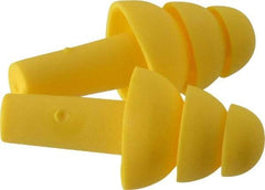 Aearo E-A-R - Reusable, Uncorded, 25 dB, Flange Earplugs - Yellow, 20 Pairs - Industrial Tool & Supply