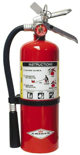Amerex - 5 Lb, 2-A:10-B:C Rated, Dry Chemical Fire Extinguisher - Industrial Tool & Supply