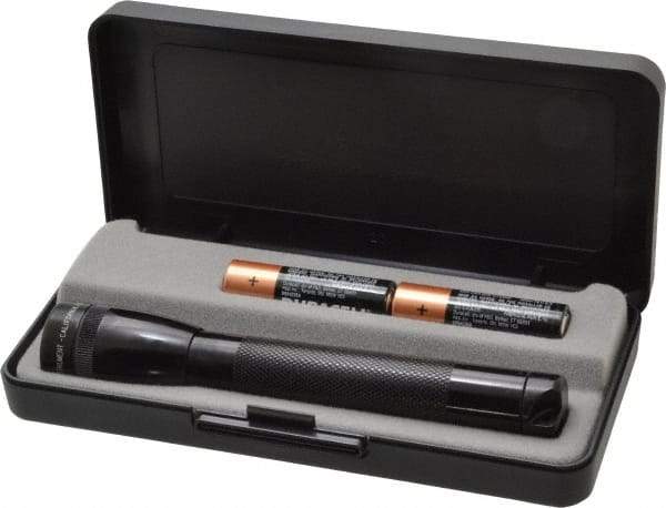 Mag-Lite - Krypton Bulb, 14 Lumens, Mini Flashlight - Black Aluminum Body, 2 AA Batteries Included - Industrial Tool & Supply