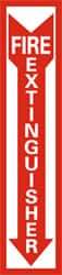NMC - Fire Extinguisher, Plastic Fire Sign - 4" Wide x 18" High - Industrial Tool & Supply