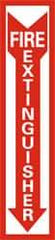 NMC - Fire Extinguisher, Plastic Fire Sign - 4" Wide x 18" High - Industrial Tool & Supply