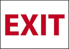 NMC - Exit, Pressure Sensitive Vinyl Exit Sign - 14" Wide x 10" High - Industrial Tool & Supply