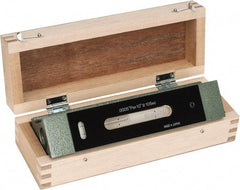 Value Collection - 8" Long, 0.0005" Graduation Sensitivity per 10", 2 Vials, Inspection Block Level - Cast Iron, 0.0004" Base Flatness, 1-7/8" Wide - Industrial Tool & Supply