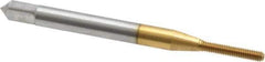 OSG - #1-72 UNF H2 Thread Limit Bottoming Thread Forming Tap - Cobalt, TiN Finish, 1-11/16" OAL, 3/8" Thread Length, Right Hand Thread, Series HY-PRO NRT - Exact Industrial Supply