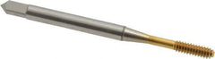 OSG - #4-40 UNC H3 Thread Limit Bottoming Thread Forming Tap - Cobalt, TiN Finish, 1-7/8" OAL, 9/16" Thread Length, Right Hand Thread, Series HY-PRO NRT - Exact Industrial Supply