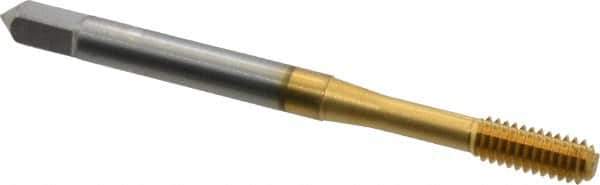 OSG - #8-32 UNC H5 Thread Limit Bottoming Thread Forming Tap - Cobalt, TiN Finish, 2-1/8" OAL, 3/4" Thread Length, Right Hand Thread, Series HY-PRO NRT - Exact Industrial Supply