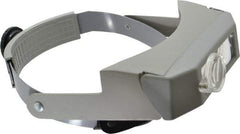 Made in USA - 2.75x Magnification, Acrylic, Rectangular Magnifier - 3-1/8 Inch Long x 1-1/8 Inch Wide Lens, Headband Mount, 6 without Auxiliary Lens and 2 with Auxiliary Lens Inch Focal Distance - Industrial Tool & Supply