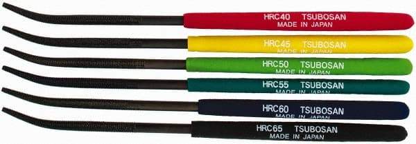 SPI - 40 RC to 65 RC, Rockwell C Scale, Testing File Set - 6 Pieces - Industrial Tool & Supply