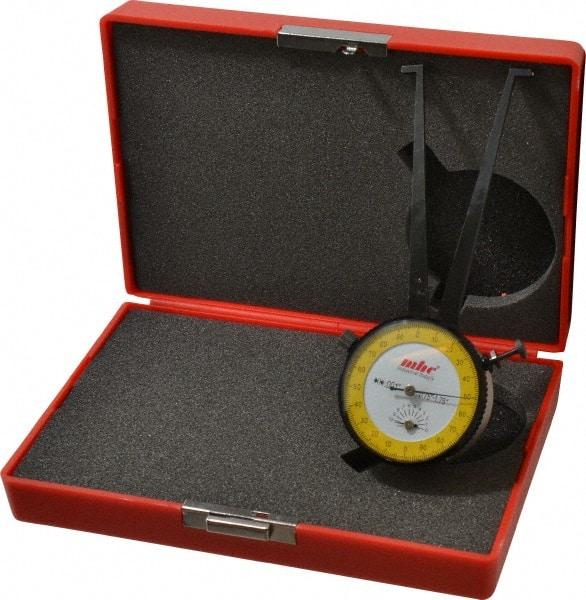 Value Collection - 3/4 to 1-3/4" Black Oxide & Chrome Plated Inside Dial Caliper Gage - 0.001" Graduation, 0.038mm Accuracy, 3-1/4" Leg Length, Ball Contact Points - Industrial Tool & Supply
