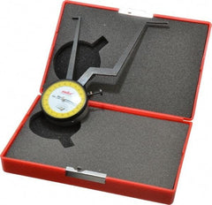 Value Collection - 3-1/4 to 4-1/4" Black Oxide & Chrome Plated Inside Dial Caliper Gage - 0.001" Graduation, 0.038mm Accuracy, 3-1/4" Leg Length, Ball Contact Points - Industrial Tool & Supply