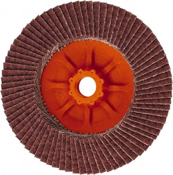 WALTER Surface Technologies - 40 Grit, 4-1/2" Disc Diam, 5/8-11 Center Hole, Zirconia Alumina Flap Disc - 13,300 Max RPM, Plastic Backing, Arbor Attaching System, Coated - Industrial Tool & Supply