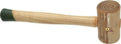 Garland - 1-1/4 Lb Head Weighted Rawhide Mallet - 12" Long Wood Handle - Industrial Tool & Supply
