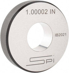 SPI - 1" Inside x 2-1/2" Outside Diameter, 0.63" Thick, Setting Ring - Accurate to 0.0001", Silver - Industrial Tool & Supply