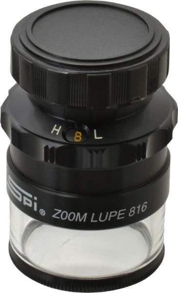 SPI - 8x to 16x Magnification Zoom Comparator - 0.7880 to 0.3940 Inch Field View, 0.005 Inch Increments - Industrial Tool & Supply