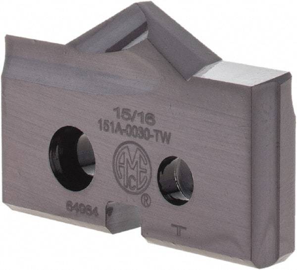 Allied Machine and Engineering - 15/16" Diam x 5/32" Thick, Seat Code 1, Spade Drill Insert - TiAlN Coated, Cobalt, Series T-A - Industrial Tool & Supply