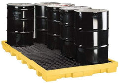 Eagle - 90 Gal Sump, 10,000 Lb Capacity, 8 Drum, Polyethylene Platform - 51-1/2" Long x 51-1/2, 102" Wide x 6-1/2" High - Industrial Tool & Supply